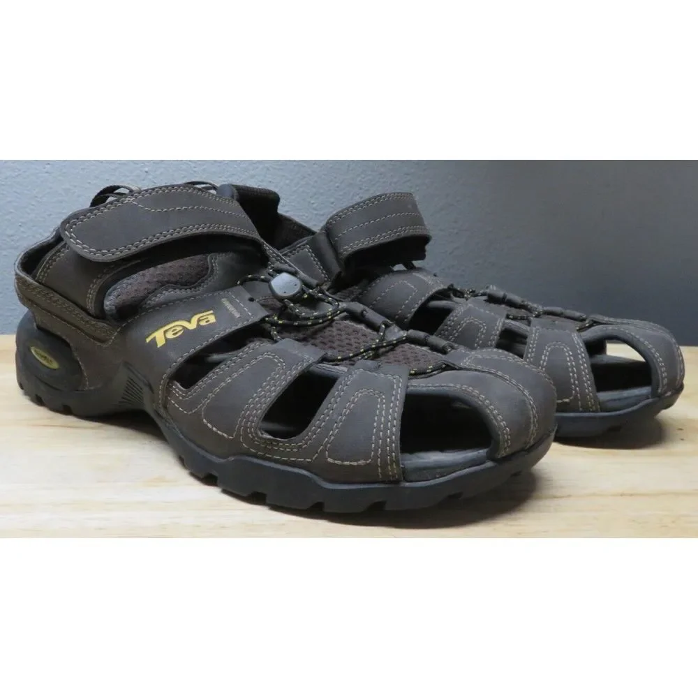 Teva Forebay Fisherman‎ Sport Hiking Sandals Brown ShocPad 1001116 Mens Size 11